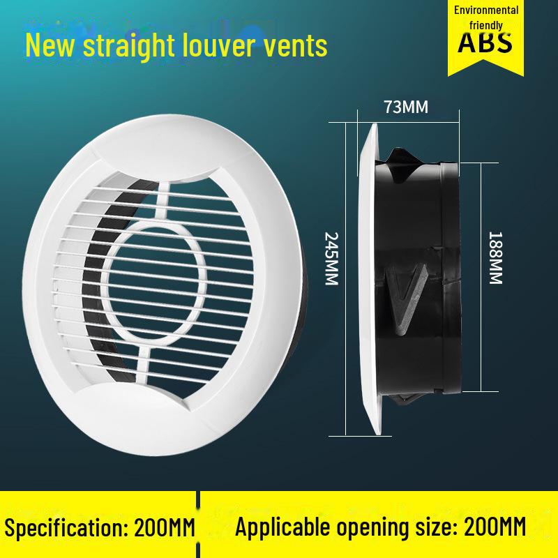 Vent With Circular Abs Shutter Mesh Cover For Fresh Air And Exhaust Duct Systems