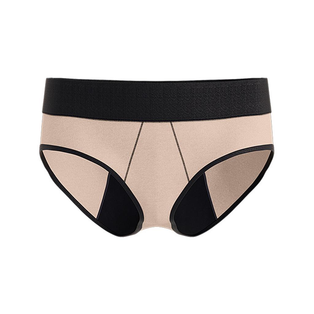 Women Mid Rise Stretch Period Underwear Absorbent Leakproof Briefs Reusable Cotton Blend Protective Panties for Everyday Wear