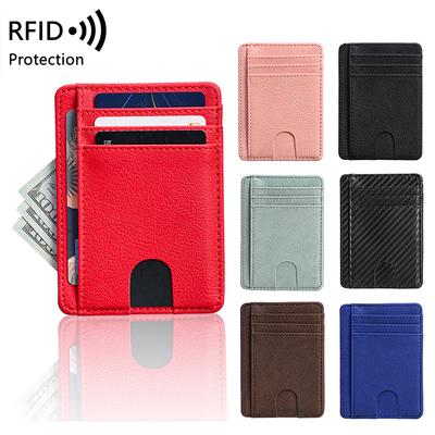Картхолдер с RFID-защитой и отверстием для AirTag, ультратонкий кошелек с защитой от сканирования, легкий карманный органайзер для карт и монет