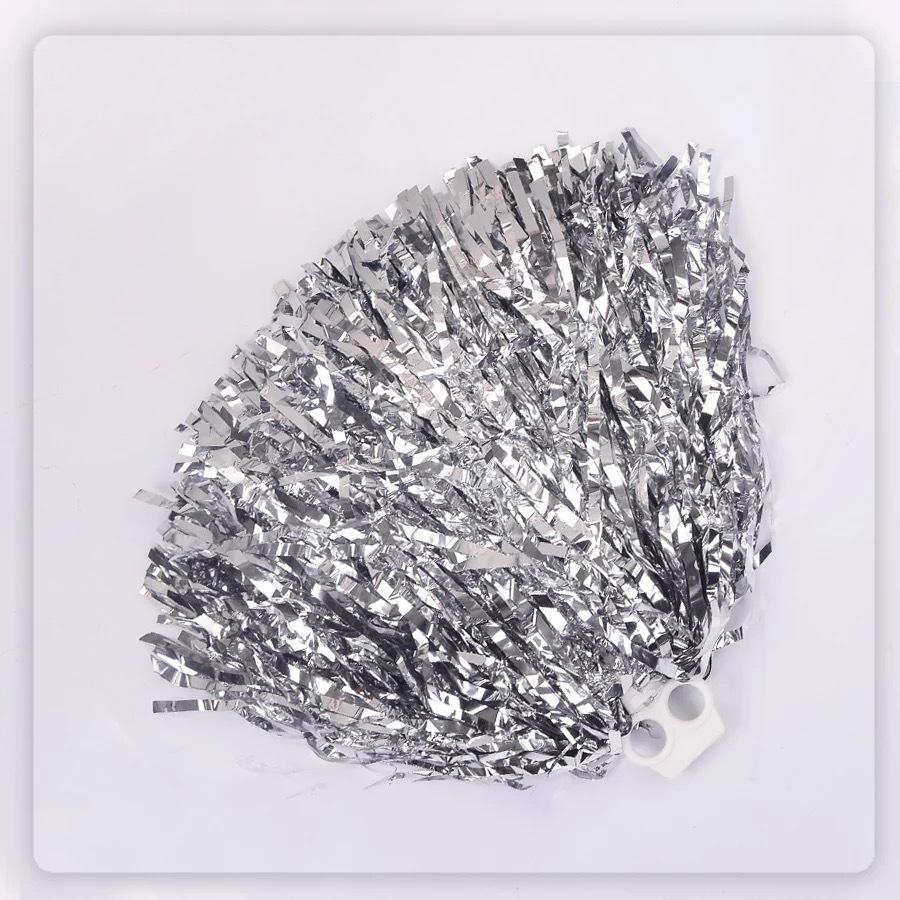 Cheerleading Pom Poms Metallic Pompoms Sports Pom Poms Lightweight Hand Flowers For Party Decorations Cheerleading School