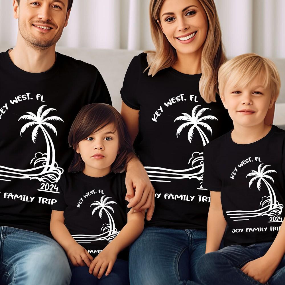 Персонализированная парная семейная пляжная футболка для отпуска Летняя поездка Кемпинговая футболка Топ #SD