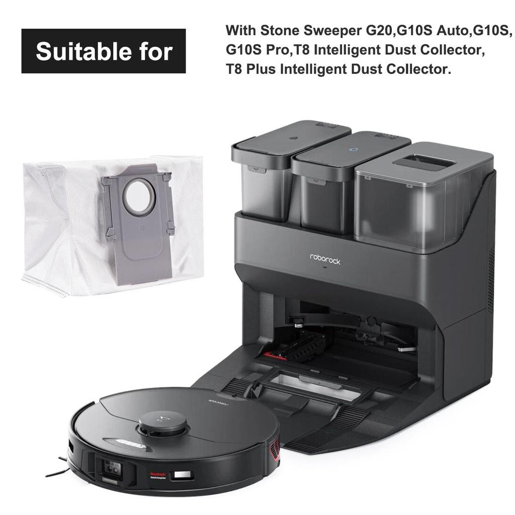 Мешок для пыли для робота-пылесоса. Совместим с XiaoMi Roborock S7 MaxV Ultra/Q5+/Q7+, Q7 Max+, T8.