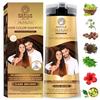Kokila Hair Color Shampoo for Men & Women | No Ammonia - No Paraben | 10 Pair Free Gloves, Dark Brown 200Ml