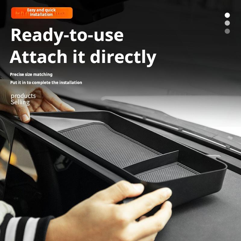 Органайзер на приборную панель для Toyota Land Cruiser Prado 250, скрытый лоток-бокс для дисплея центральной консоли, автомобильные аксессуары, черный