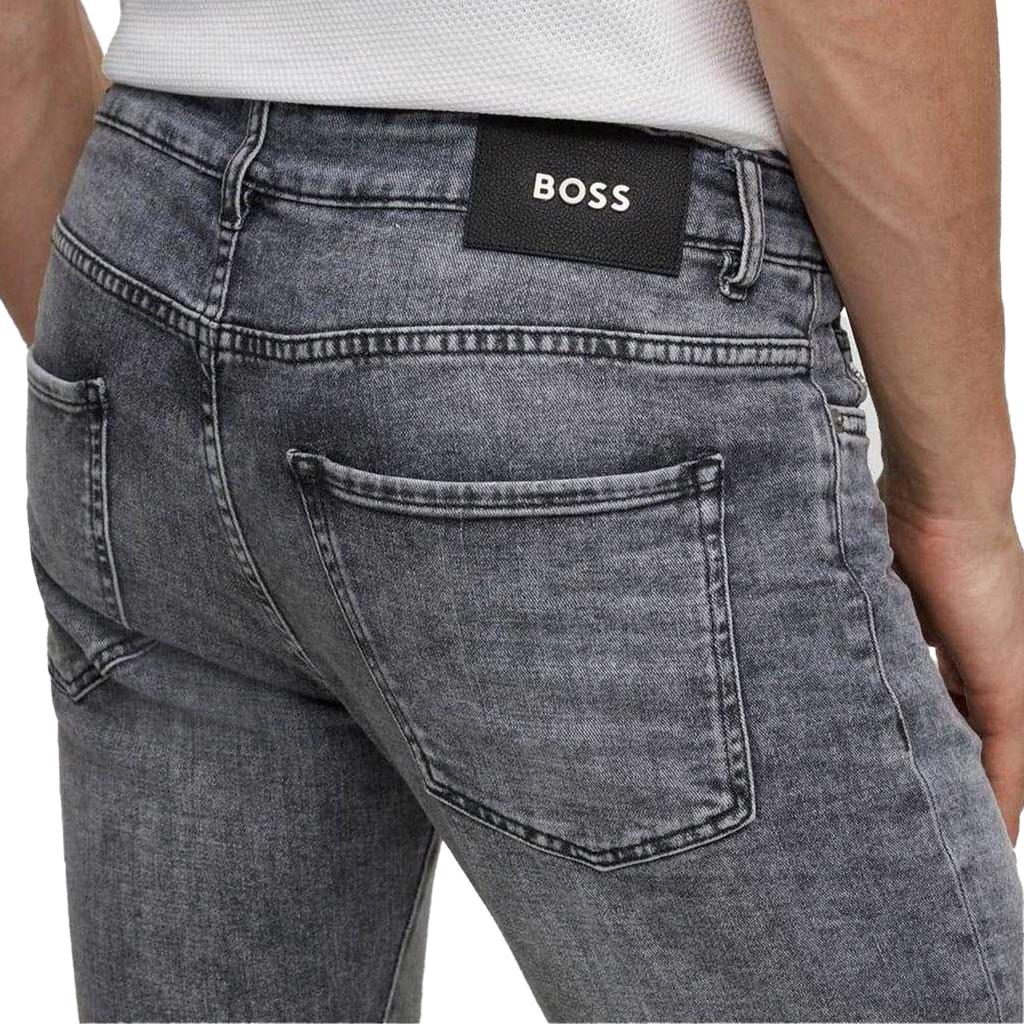 Boss Mens Delaware 3 Leather Patch Jeans