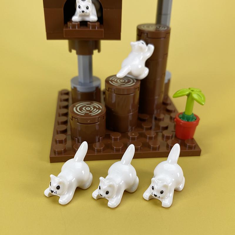 MOC городской питомник строительные блоки кошачий дом ферма части блоки для мальчиков и девочек DIY подарочные игрушки для детей совместимые классические кирпичи