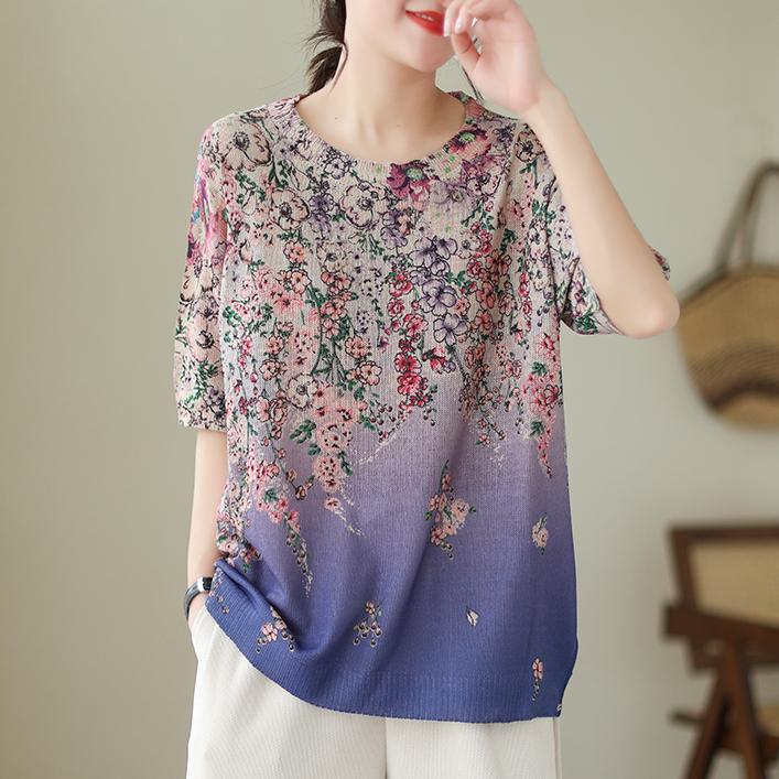 Dimanaf 2024 летние женские футболки, летние стильные рубашки с принтом листьев, красочные элегантные топы с цветочным принтом, свободные повседневные футболки