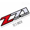 2Pc Z71 Off Road Decals Stickers Emblem Replacement for Silverado Z71 2001-2006 Bed Side 1500 2500 HD (Silver Red)