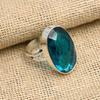 Indicolite Tourmaline Gemstone Handmade 925 Sterling Silver Jewelry Pretty Ring For Her