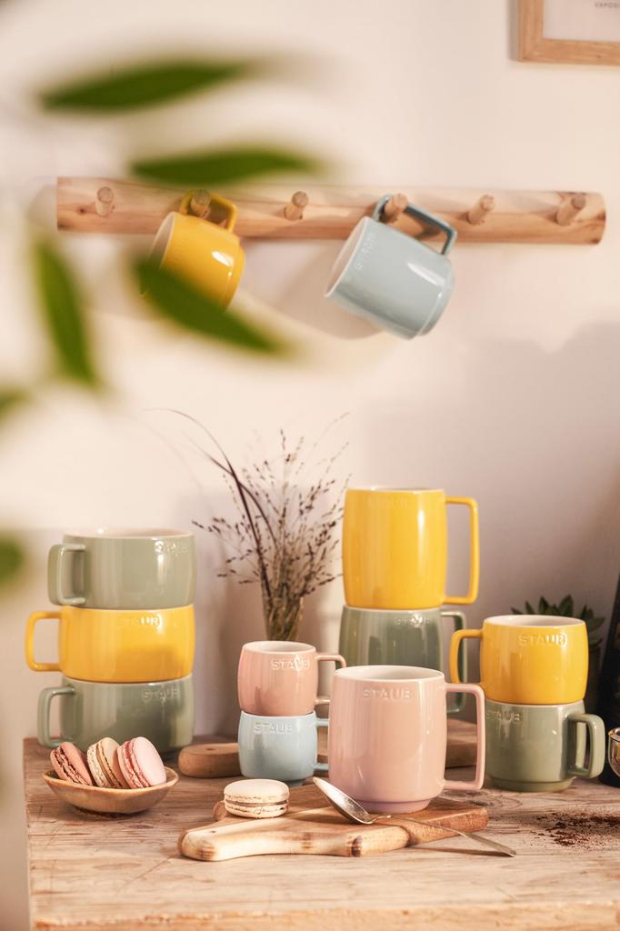 Кружка staub XS Citron керамическая кружка чашка эспрессо керамическая безопасная для микроволновой печи японская керамическая штабелируемая кружка "Stacking 100ml" [Авторизованный продукт] Z1029-084