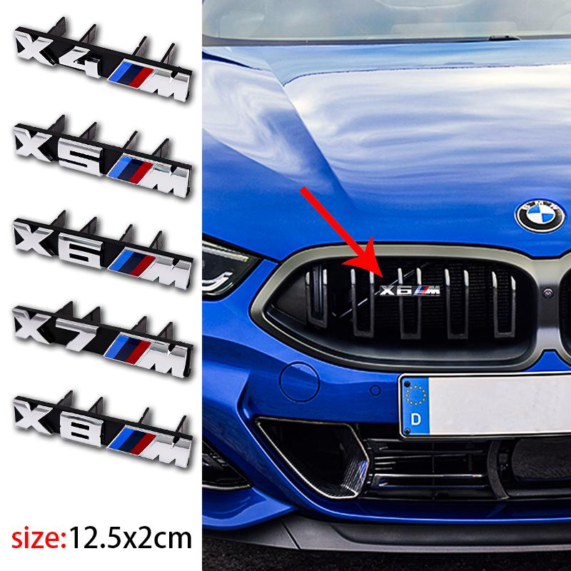 zmdpw1 Car Front Grille Badge Logo Sticker M Series Number Sticker ABS Logo Suitable for BMW X2M X3M4 X5M X6M 7 F48 G01 E84 F10 F30 G11