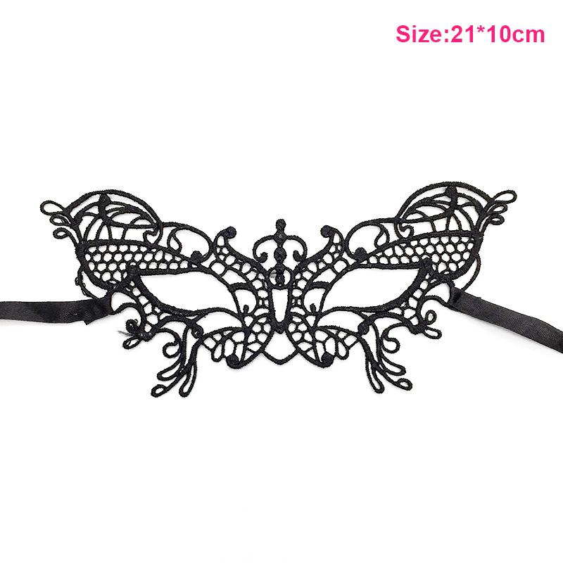 Halloween Black Queen Lace Mask No Fixed Shape Embroidery Appliques Party Costume Carnival Mask Woman Masquerade Mask