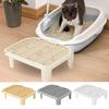 Cat Ramp for Litter Box Elevated Cat Litter Ramp Double Layered Litter Trapper with Filter Function for Small And Elderly Cats
