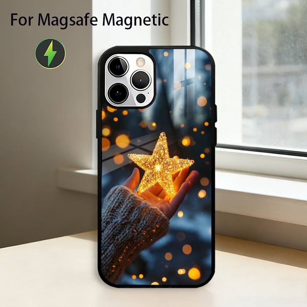 Christmas Art winter C-Coffee Phone Case For iPhone17,16,15,14,13,12,11 Plus,Pro Magnetic For Magsafe Wireless Charging