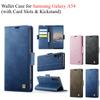 Чехол-кошелек для Samsung Galaxy A54 с отделениями для карт и подставкой, кожаный чехол с защитой 360°