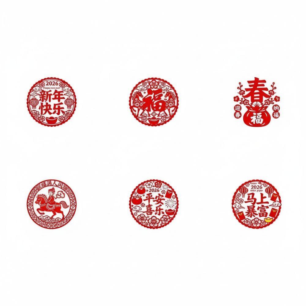 Self Adhesive Window Sticker 2026 New Year Electrostatic Glass Sticker Window Decoration