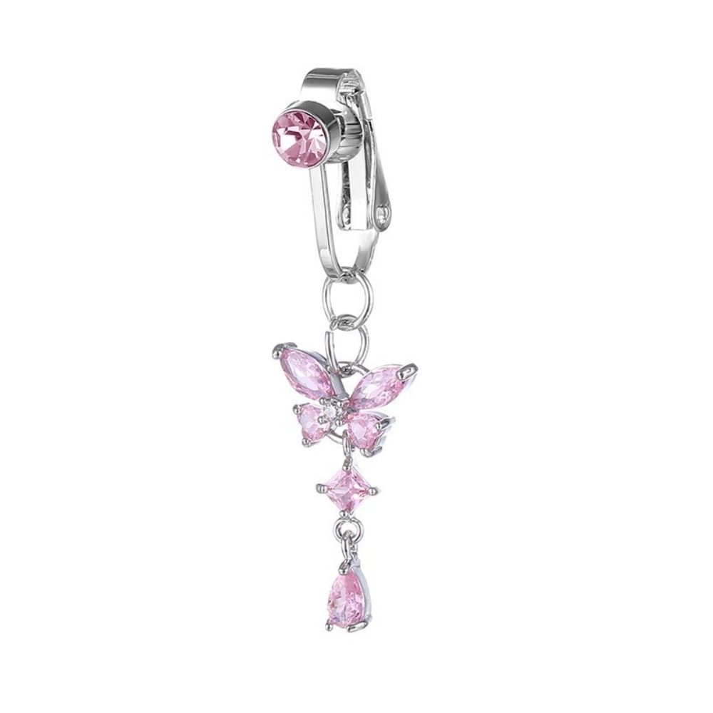 Zircon Clip on Belly Button Non Piercing Belly Button Rings Navel Rings  Fashion Accessory