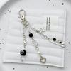 1Pc Diy Accessories 8 Ball Billiards Beaded Butterfly Keychain Y2K Goth Keyring Beaded Pin Love Chain Decoration Bag Pendant