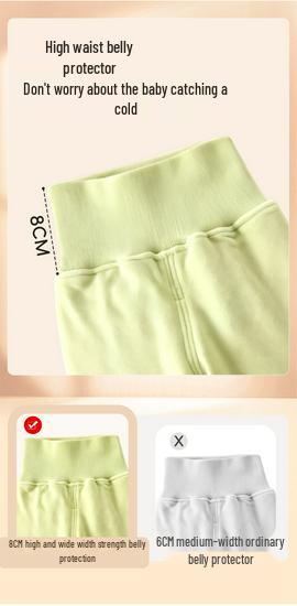 Unisex Baby High-Waisted Padded Pants Set - Thick Warm Cotton Jacket & Pants for Autumn/Winter