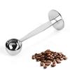 2 In 1 Coffee Measuring Scoop Stainless Steel Espresso Tamper Portable Kitchen Coffee Bean Press Tools