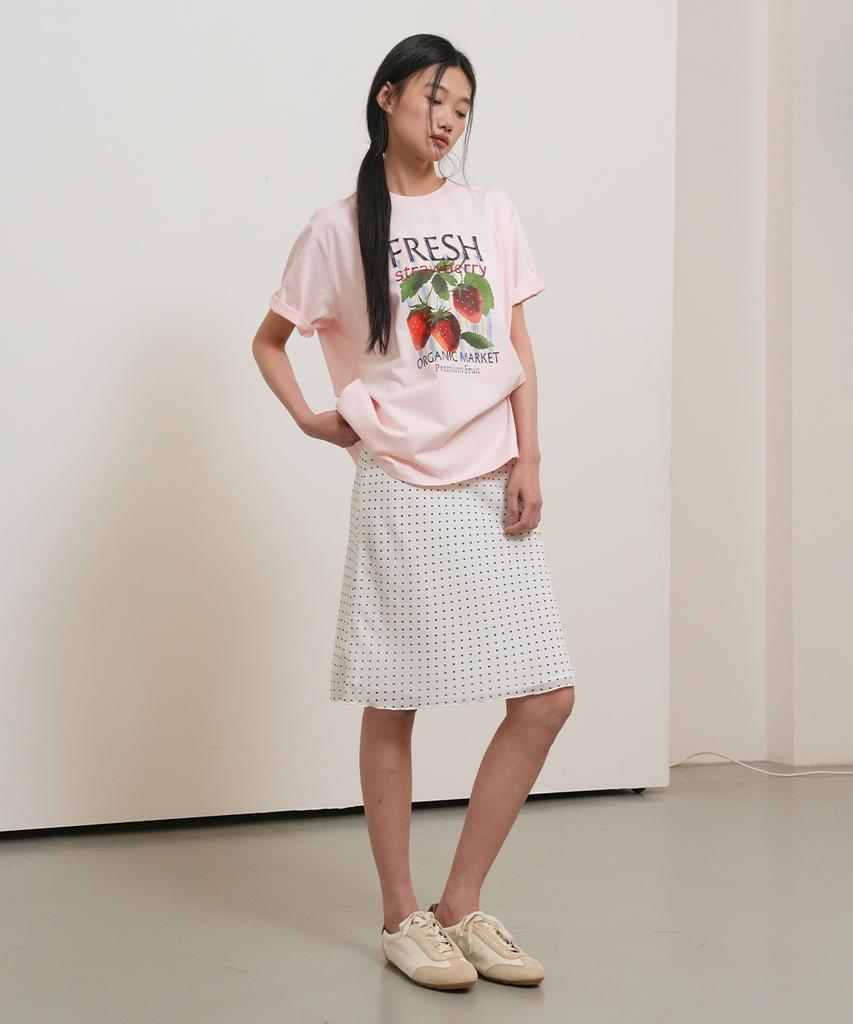 GENERALIDEA Food Market Artwork Short Sleeve T-Shirt [Pink] / Gf2Lts541