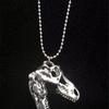 1 Piece Tyrannosaurus Rex Cyberpunk Goth Animal Teeth Skeleton Cranium Gothic Jewelry Dinosaur Skull Pendant Long Necklace