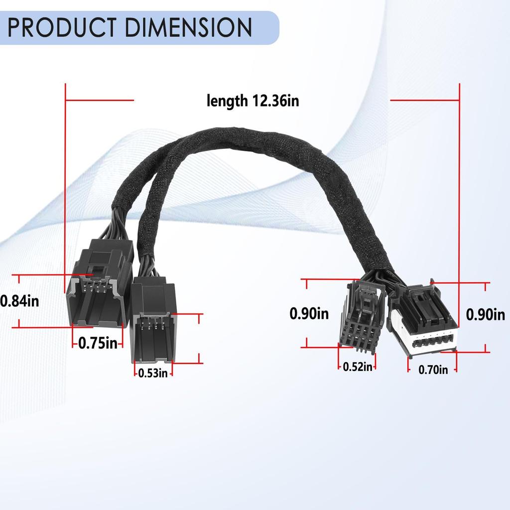SGW Extension Cable Replacement fit for 2021 2022 Gladiator Wrangler Ram 1500 Ram TRX, Security Gateway Extension Cable