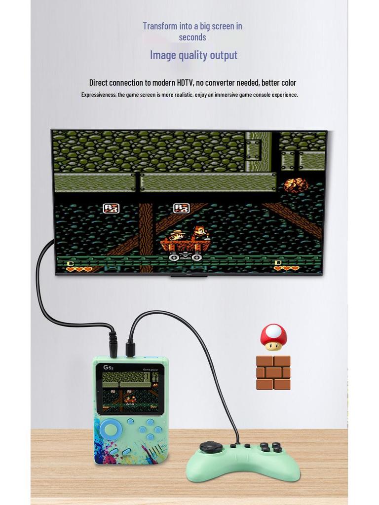 Портативная классическая игровая консоль 500-в-1 - Ностальгический Супер Марио с большим экраном и перезаряжаемой батареей