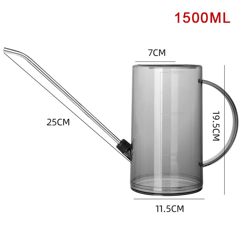 Садовая лейка большой емкости съемный чайник для полива бытовой из нержавеющей стали с длинным горлом для сада и газона 1,5 л пластик