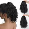 Synthetic Drawstring Fluffy Ponytail Extension 14 Inch Water Ripple Fake Ponytail Hair Extensions Short Hair Pieces for Women