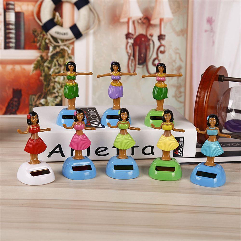 Funny Decoration Car Ornament Hawaii Swinging Girl Shaking Head Dancing Doll Solar Power Toy