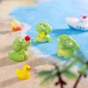 4Pcs/set Cartoon Alligator Animal Miniatures Resin Ornaments Diy Fairy Garden Decoration Micro Landscape