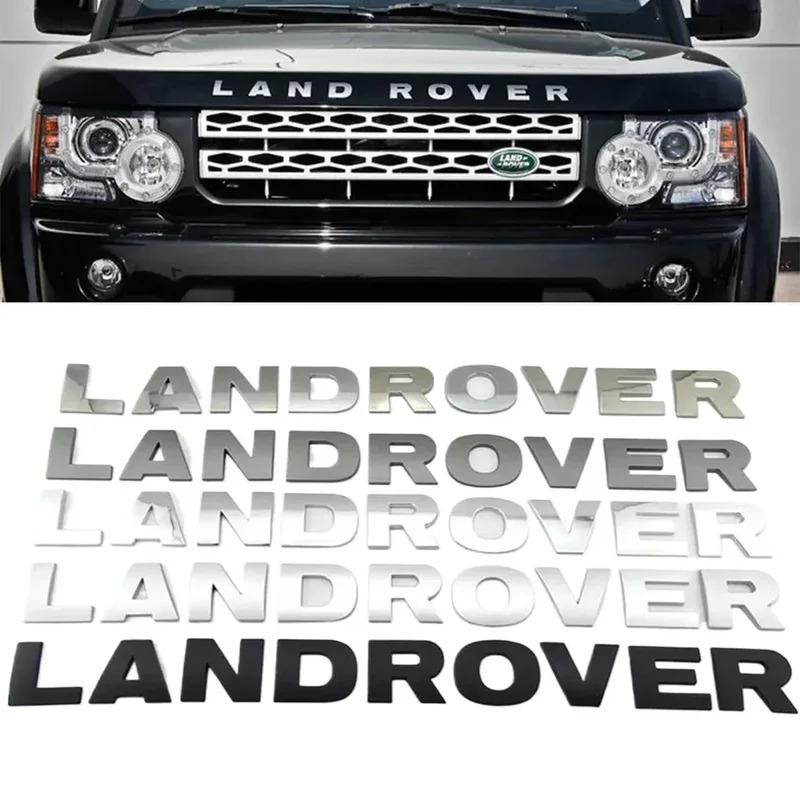 3D ABS Logo Land Rover Letters Sticker Car Front Hood Bonnet Emblem For Land Rover Defender Discovery Sport Evoque Accessories yh3