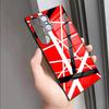 Чехол для телефона Samsung S25 Ultra S26 S23 S24 Fe S22 S20 S21 Plus A54 A34 A53 A16 со стеклянной крышкой и графикой гитары Эдди Ван Халена