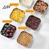 Reusable Food Holder 13.5oz Stainless Steel Lunch Box for Meal Prep, Stackable Container with Clear Airtight Lid Diet Control Portion Control,