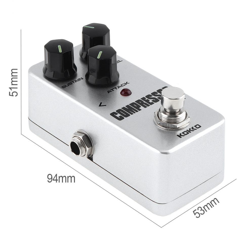 Мини-электрическая гитара, педаль бас-эффекта, компрессор, полностью аналоговая схема, настоящий байпас, цельнометаллический корпус
