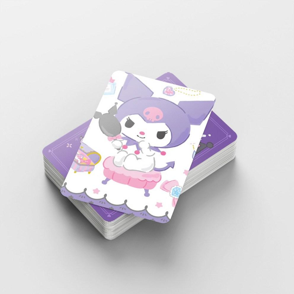 Товары для фотокарточек Sanrio LOMO Иллюстрация Фотокарточка 60 шт. + Мини-наклейка 32 шт., Куроми, 1 шт.