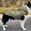 Reflective Large Breed Dog Rain Poncho - Waterproof & Windproof Hooded Raincoat