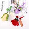 Handmade Knitted Corn, Tomato & Persimmon Keychain Pendant - Cute Ornament & Small Gift
