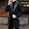 Autumn Winter Fashion Men's Outwear Single Breasted Thick Turn Down Collar Woolen Jacket Super Soft Male Trench Coats