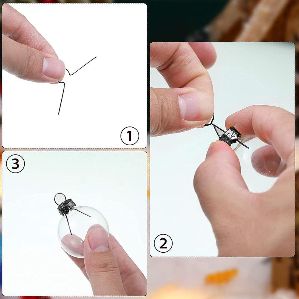 50PCS Gold Silver Christmas Tree Decorations Aluminium Metal Hangers Cap Christmas