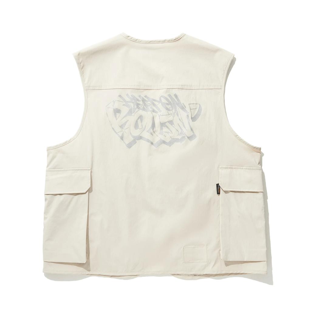 Li Ning Простой универсальный жилет на молнии с буквой, свободный, мужской, жилеты, овсяно-серый AMDU003-1