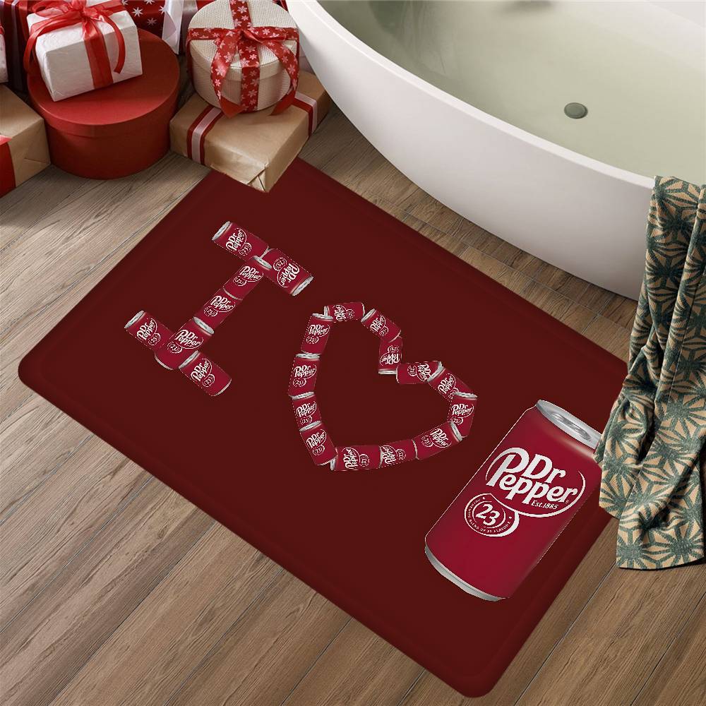 D-Dr Peppers Logo Floor Mat Rectangle Anti-slip Home Soft Badmat Front Door Indoor Outdoor Mat Welcome Doormat