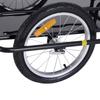 Bike Cargo Trailer Bicycle Trailer Cargo Storage Cart With Hitch Cycling Camping Luggage Storage Carrier Transport Steel Black