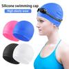 Silicone Swim Cap for Men Women Waterproof Bathing Cap To Keep Long Hair Dry Non-Slip Adult Swimming Caps for Swim Training Racing