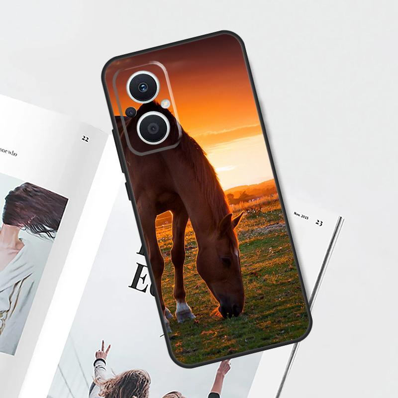 Чехол Животное Лошадь Для OPPO Find X8 X6 X9 Pro OPPO Reno 14F 11F 12F 13F 7 8 Lite 10 11 12 13 14 Pro Обложка