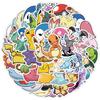 50 Sheets of Japanese Anime Pokémon Doodle Stickers, Water Cup, Luggage, Waterproof Decorative Stickers, Creative Anime Stickers