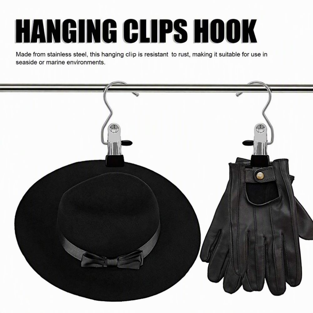 30pcs Multi-Function Hanger Clips Stainless Steel Multipurpose Clips Practical Clothes Pins Travel