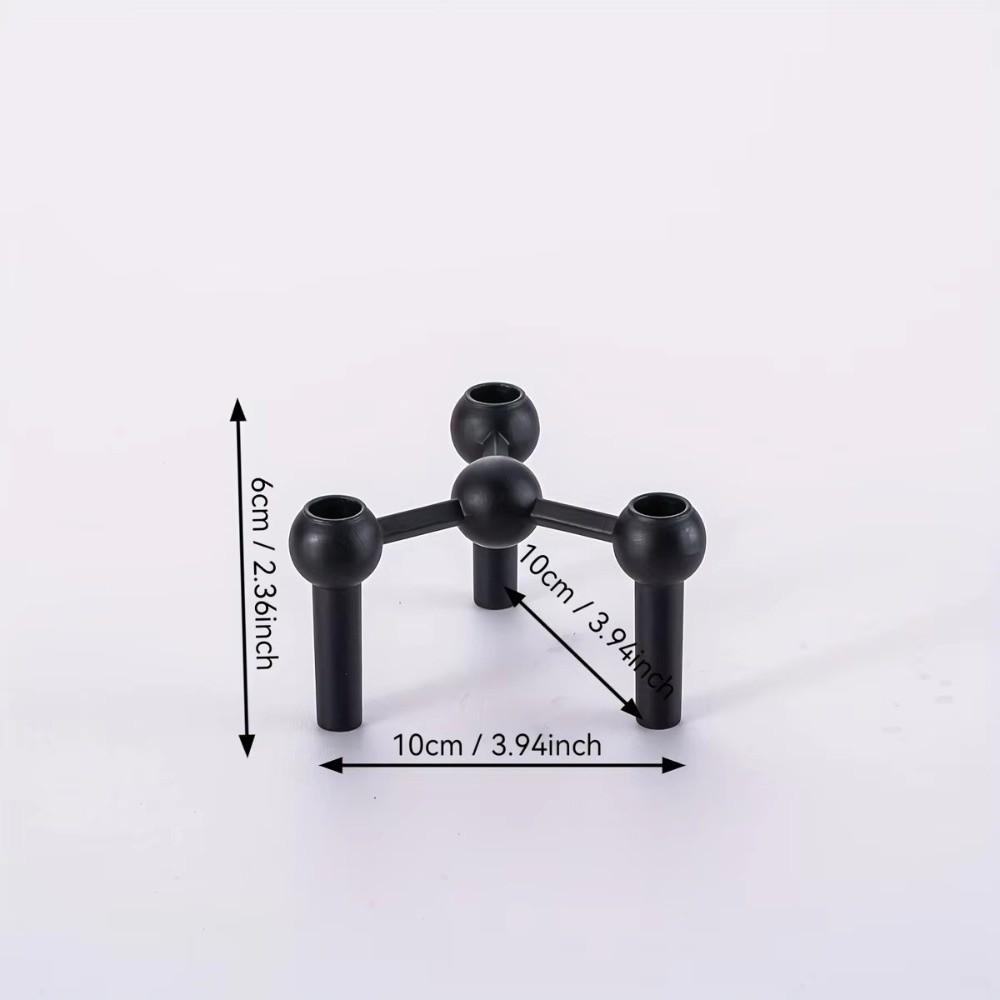 Nordic Style Candle Holder Metal Molecular Structure Triangle Candlestick Gift
