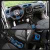 ABS Car Steering Wheel Headlight Switch Decoration Ring Central Air Vent Cover Stickers For Jeep Renegade 2017-2020 Car Exterior Accessories